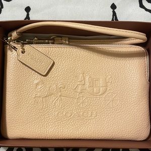 NWT Apricot Coach wristlet